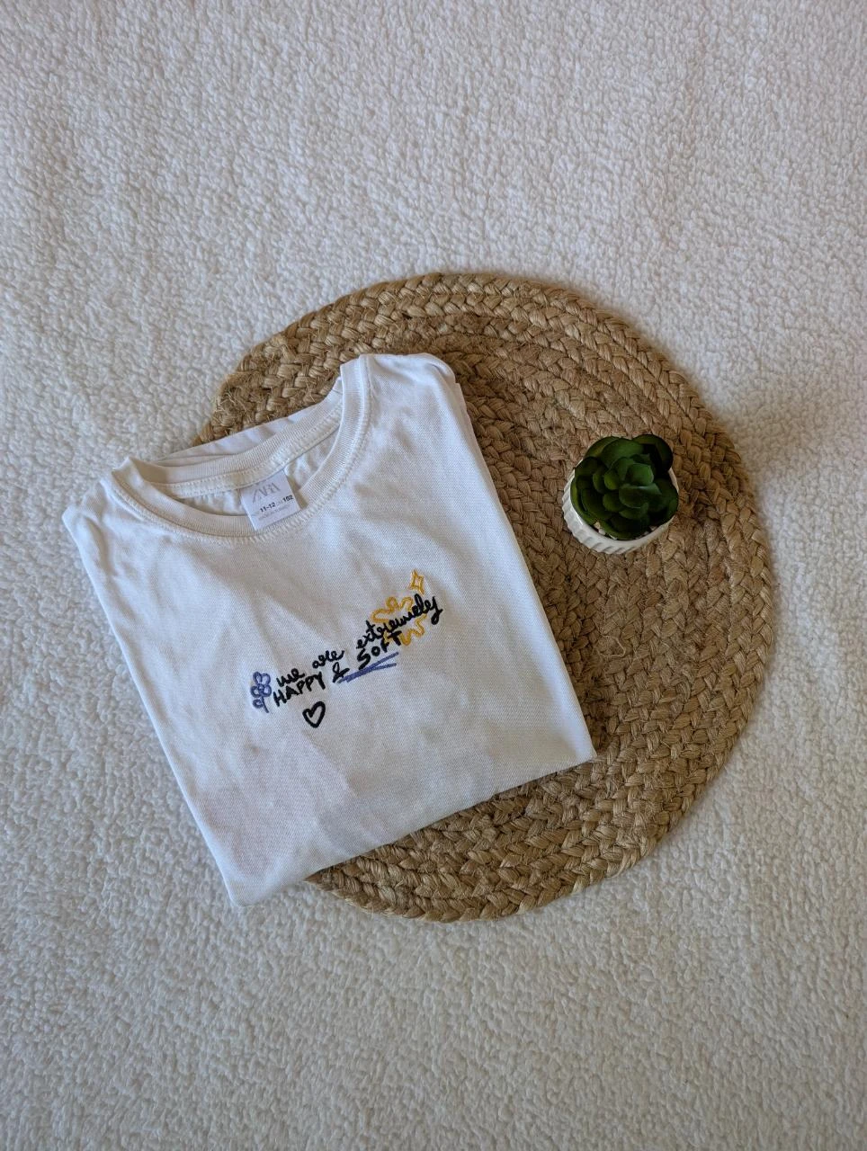 T-shirt blanc imprimé Zara︱11/12 ans